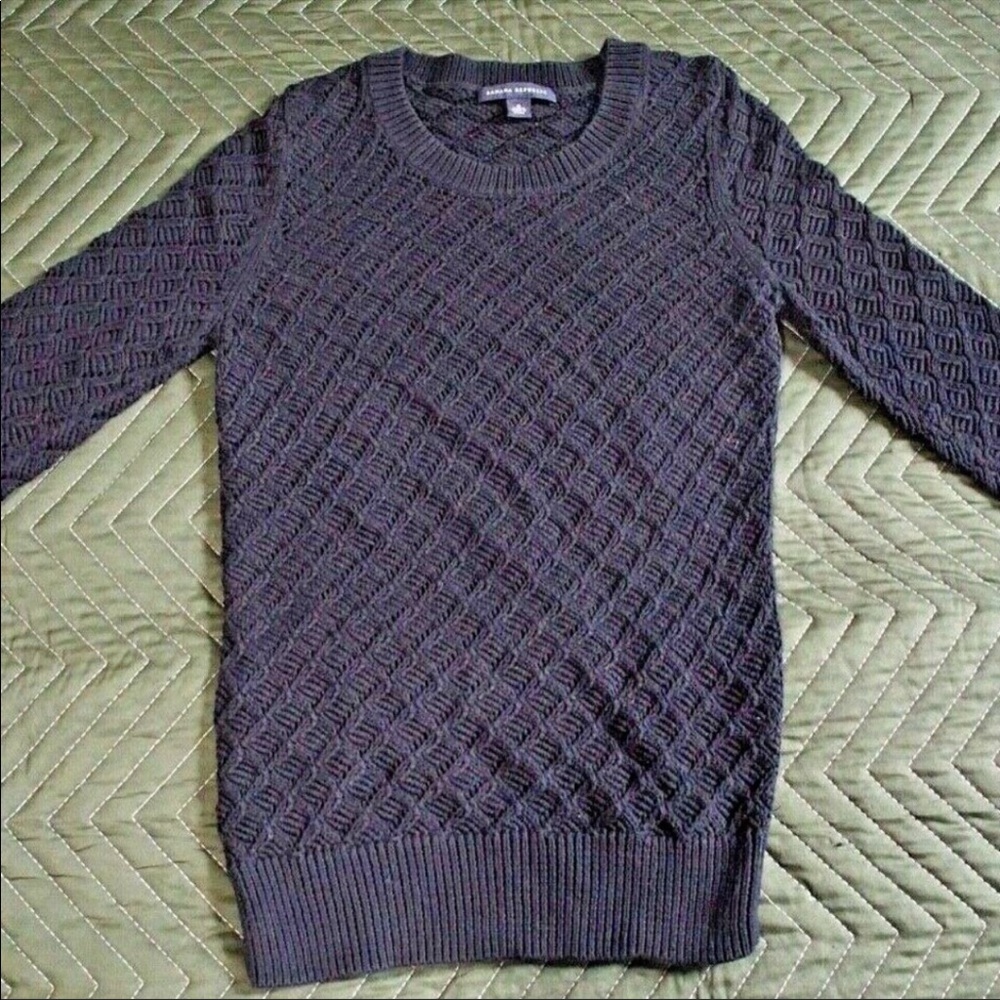 ❌SOLD❌ Banana Republic Cable Knit Woven Honeycomb Sweater - Picture 2 of 6